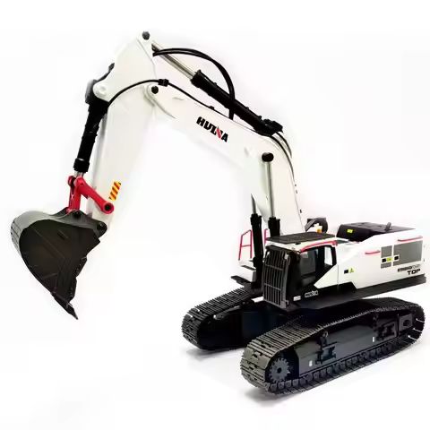 Huina 1594 Metal RC Excavator 1/14 22 Channels Remote Controlled Excavator Model Car Toys for Boy Ad