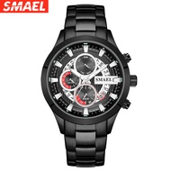 Smael new style watch outdoor waterproof sports steel band watch with multi-function 6-pin business 