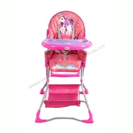 🚢Single-Angle Pony Pink Children's Foldable Dining Chair Portable Wheeled Dining Tables and Chairs Cartoon Children's Di