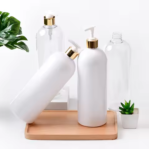 8X1000ml Big-capacity Plastic Lotion Pump Bottle PET packaging bottle 1L Shampoo, Bath Gel Container