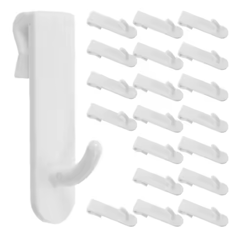 35pcs Wall Grid Display Hooks White Grid Panel Hooks for Wire Shelf Hanging Wall Hangers for Merchan