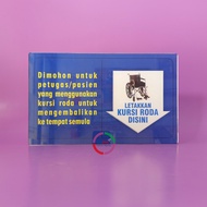 Acrylic Parking Wheelchair | Acrylic Wheelchair Holder | Hospital