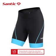 Santic กางเกงขาสั้นสำหรับปั่นจักรยานผู้หญิงกันกระแทก4D เบาะรองนั่งออกกำลังกายกางเกงปั่นจักรยาน MTB ผู้หญิงจักรยานเสือหมอบกางเกงขาสั้น KS6009