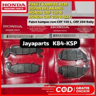 FRONT REAR BRAKE PADS PACKAGE SET HONDA CRF 150 R / L CRF 250 RALLY KVB K84 KSP