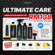 CARVIX | Ultimate Care Package Car Wash | Quick Coating+Nano Shampoo+Oil Film Remover+Interior Shine
