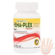 ❤️Nature's Plus, Hema-Plex, 60 Fast-Acting Vegetarian Capsules (Vegan) (Hi5)