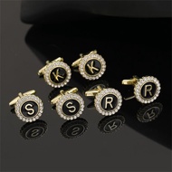 New Arrival❤❤❤ Trendy Metal Diamonds 26 Styles English Letter Cufflinks Tie Clip Men French Shirt Cu