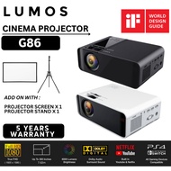 5 Years Warranty  6000 lumens LUMOS G86 Projector FULL HD 1080P Android Mini Projector WIFI LCD A80 Protable Projector