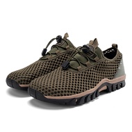 Men Soft Hiking Shoes Summer Breathable Mesh Sneakers Hike Footwear Walking Shoes Outdoor Shoes Clim