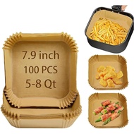 Air Fryer Liners Disposable Compatible with COSORI Air Fryer 6 Qt, 100 Pcs Unbleached Parchment Pape