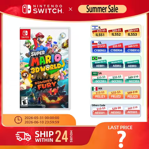 Nintendo Swtich - Super Mario 3D World Bowsers Fury - Game Deals Games Cartridge Physical Card