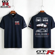 Racing Polo Shirts - Baju Racing Nismo GTR Nissan GTR R35 R32 R34 GTR Nismo Percetakan Polo Unisex C