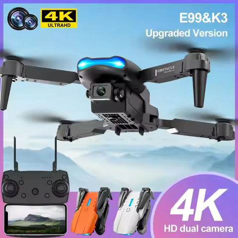 K3 Pro E99 Foldable Drone with 4K HD Wide Angle Camera WIFI Altitude Hold Mode RC Quadcopter for Aer