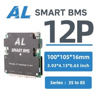 AL-AB8S12P Smart BMS 3-8S 120A APP Bluetooth Active Balance LiFePO4 Li-ion UART CAN RS485 EBike Sola