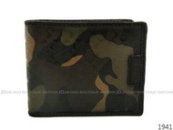 金鐸精品~1941 COACH F74549 小C-LOGO 迷彩帆布6卡 短夾 全新品
