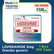 Loperamide 2mg - 1 Box x 100 Capsules (Diatabs generic)