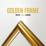 CREATIVE Photo Frame | Golden Frame With Gold Lining [8R/8R+/A4/10R/10R+/11R/12R/12R+/A3/Super 12R]