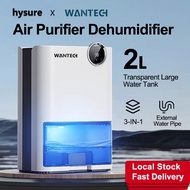 【SG Stock】H3 Dehumidifier Air Purifier 2 in 1 Air Purifier Dehumidifier 1L/D|2LTank Dehumidifier