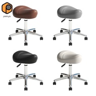 [prettyia] Saddle Stool Ergonomic Stable Rolling Swivel SPA Stool for Manicure Lab Home