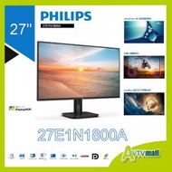 飛利浦 - Philips 飛利浦 27吋 4K UHD IPS 60Hz HDR10 顯示器 27E1N1800A