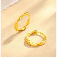 916 Gold Subang Clip Genuine 916 Gold/Moebius earrings gold 916