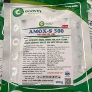Amox S 500 (100g) thuốc trị tiêu chảy thương hàn tụ huyết trùng đường ruột phân xanh phân trắng trên