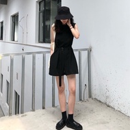 Loose jumpsuit women chic summer korean style new waist-length French workwear casual jumpsuit tide