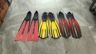 SEAC & Mares 潛水蛙鞋 3對