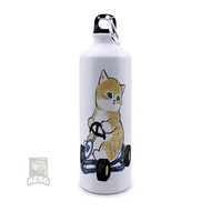 Cute Cat Racing Car Sports Bottle F1