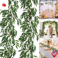 BK-1.7M Artificial Eucalyptus Garland - Faux Greenery Eucalyptus Leaves Vines - for Wedding Backdrop