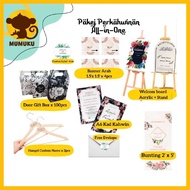 CUSTOM Pakej Kahwin Premium Design TERKINI> Wedding Package>Kad > Sticker> Banner>Bunting label