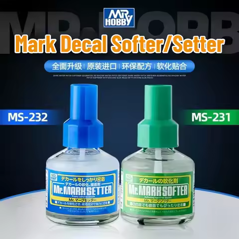 Mr.Hobby MS231/ MS232 Professional Mark Decal Softer Setter Glue Decal Solution for Model Building C