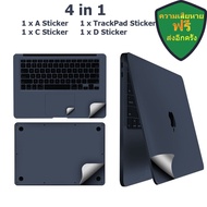 4 In 1 A C D Decals สติกเกอร์ครอบฝ่ามือสำหรับ2022 2023 Macbook Air 15 13.6 M2 A2681 Pro 14 13 16นิ้ว M1 Pro Air 2020 A2337 A2338 A2442 Retina Cover TrackPad ฟิล์ม