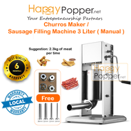Churros Maker Machine Happypopper Churros Maker Sausage Filling Machine 3 Liter ( Manual ) SS-M0015