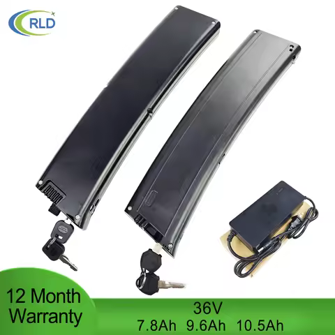36V Ebike Battery Pack Scimitar Electric Folding E-bike battery 7.8Ah 9.6Ah 10.5Ah Curved Shape batt