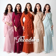 [NEESTYLE] THEADORA • Baju Raya 2024 Baju Kurung Moden Moss Crepe with Lace Baju Tunang Nikah Sanding Kahwin Sedondon Ibu Anak