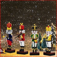 Ere1 4pcs Nutcracker Building Blocks Christmas Gift For Kids Collection Ornament Figure Dolls Model Toys For Kids