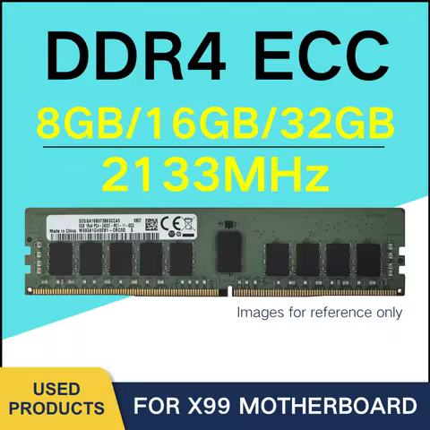 Memoria RAM DDR4 8GB 16GB 32GB 2133MHz ECC Desktop RDIMM For Server X99 Motherboard