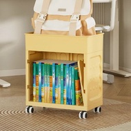 Yeya也雅 乳酪夾心童趣風雙層兒童書櫃/書包置物櫃(附輪無隔板