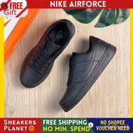 100% Original NIKE AIRFORCE LOW 36-45 ALL BLACK MEN WOMEN SHOES SNEAKERS 2020 KASUT LELAKI WANITA MURAH SPORT HIKING OOT