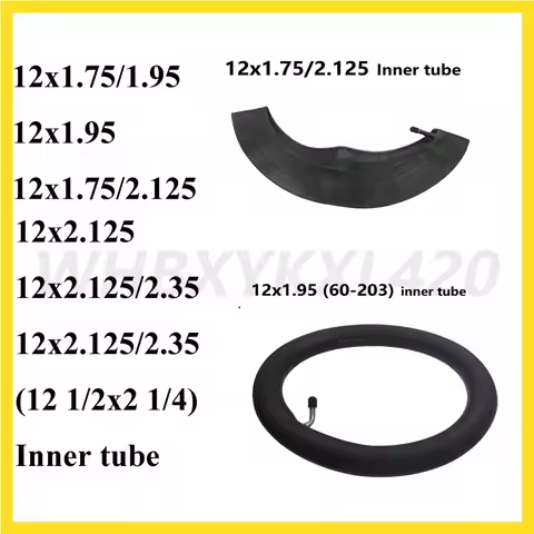 Butyl Rubber 12x1.95 12x1.75/2.125 12X2.125/2.35 12 1/2X2 1/4 Inner Tube Suitable for Children's Str