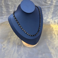 [Same Style as Yang Zi] APM Monaco Dark Gray Up and Down Collar Wave Necklace Valentine's Day Gift