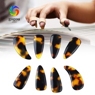 GOGOU 8PCS Guzheng Nail Covers, Tortoiseshell Transparent Blue Color Plastic Guzheng Finger Picks, C
