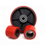 Pallet Jack PU Wheel/Red Core PU Wheel 6204 with bearing/Rubber Polyurethane for Hand Pallet Truck