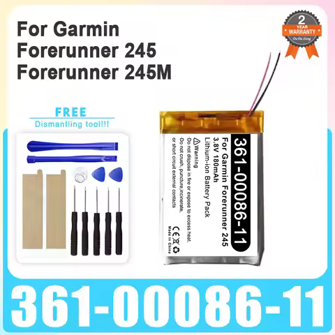 Brand-New Replacement Smartwatch Battery for Garmin Forerunner 245 245M Forerunner245 Forerunner245M