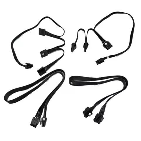 Computer CPU GPU 8Pin 6Pin 3-Port SATA IDE Molex HDD Power Cable for Silver Stone DA1000R GOLD Modul