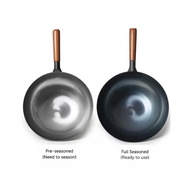 LY Full SeASoned CArbon Steel Wok PAn (HeAvy Duty) Fudong Wok KAwAli 32Cm 36Cm 38Cm 40Cm