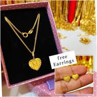 10k Gold Heart Initial letter Necklace