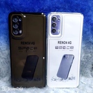 Original Space RENO 4 4G Clear Silicone SoftCase Clear Black Space good flexible material