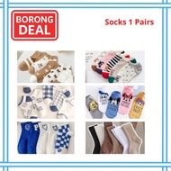 Cartoon Socks Women Socks Men Cartoon Stokin Perempuan Stokin Lelaki 1 Pair TLG